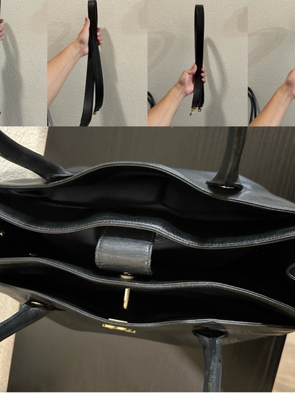 CHANEL Black Executive Calfskin Tote Bag with Gold CC turn-lock - Picture 5 of 8